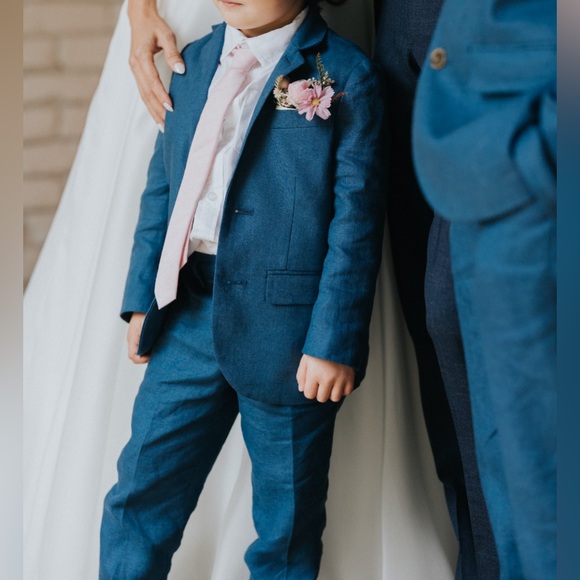 Boys' Ludlow unstructured suit jacket and pants in linen - Picture 8 of 8